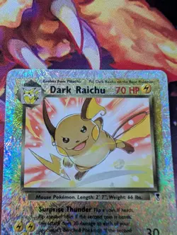 Wizards of the Coast Dark Raichu 7/110 Legendary Reverse Holo Rare Eng 2002 - Image 4