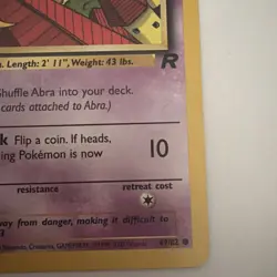 Pokemon TCG Abra Team Rocket 49/82 Regular 1st Edition Common LP 2000 - Image 5