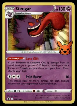 Gengar 057/198 Holo Promo Trick or Trade BOOster Pokemon Holo NM - Image 1