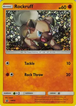 Rockruff - SM06 Holo Promo Sun & Moon Promo Pokemon Holo Near Mint - Image 1