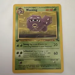 1st Edition Weezing 45/62 - Fossil - Excellent condition - Image 1