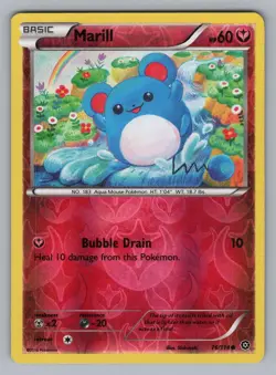 MARILL 76/114 C STEAM SIEGE POKEMON REVERSE HOLO NM STS 2016; - Image 1