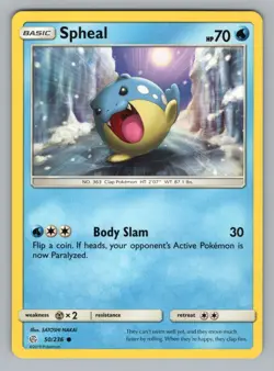SPHEAL 50236 C COSMIC ECLIPSE POKEMON NM CEC 2019 - Image 1