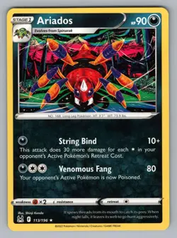 ARIADOS -113/196 R LOST ORIGIN POKEMON NM LOR 2022 - Image 1