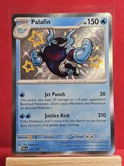 Palafin 124/091 Paldean Fates Baby Shiny Rare Pokemon TCG NM/MINT - Image 1