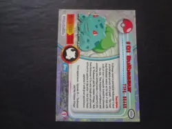 1999 Topps Pokemon Rainbow Foil #01 Bulbasaur Holo Blue Logo Series 1 TV 1st - Image 2