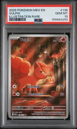 Vulpix 138/132 Illustration Rare Meg En-mega Evolution Pokemon PSA 10 - Image 1