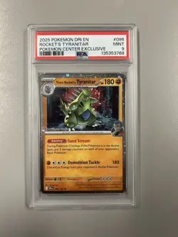 Pokemon Team Rocket's Tyranitar Center Exclusive PSA 9 Holo Rare 096/182 - Image 1