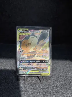 Eevee & Snorlax GX TAG TEAM SM169 Holo 270HP Pokemon TCG Ultra Rare - Image 1