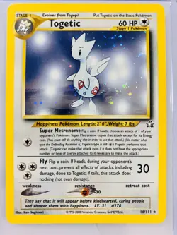 1995-2000 Pokemon Rare Togetic Holo - Neo Genesis 16/111 - Image 1