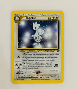 1995-2000 Pokemon Rare Togetic Holo - Neo Genesis 16/111 - Image 5
