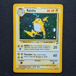 Raichu 16/130 Base Set 2 Holo Rare Pokemon 2000 - NM/LP - Image 1