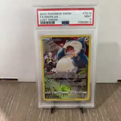 POKEMON 2022 Lost Origin Full Art SNORLAX #TG10 PSA 9 Mint RARE - Image 1