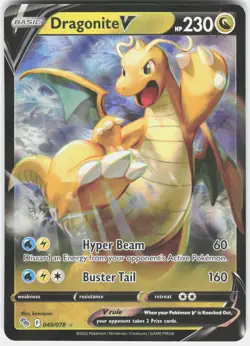 Dragonite V 049/078 Holo V Rare Pokemon GO Pokemon Near Mint - Image 1