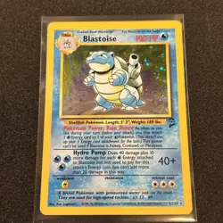 Blastoise 2/130 Holo Rare LP-MPSWIRL - Base Set 2 - Pokemon TCG 2000 Vintage - Image 1