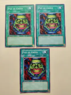 3x Pot of Greed SD4-EN018 Common 1st Edition LP - Image 2
