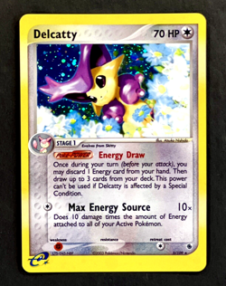 2003 Pokemon DELCATTY Ex Ruby & Sapphire HOLO Foil Rare e-Reader Set Card 5/109 - Image 1