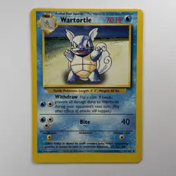 Base Set Wartortle OC Off Center Miscut Error Pokemon TCG Misprint Pokemon Card - Image 1