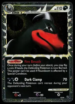 Pokemon Card - Houndoom HGSS Undaunted 82/90 Prime Rare - Image 1