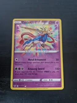 Zacian 082/185 Vivid Voltage Amazing Rare Pokemon Card - Image 1