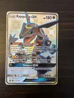 Pokemon TCG Shiny Rayquaza GX Promo Card 177a/168 NM - Image 1