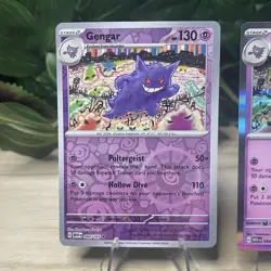 Gengar 094/165 Reverse Holo & Holo 151 Pokemon Card NM - Image 2