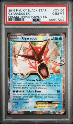 PSA 10 Gyarados EX Holo XY106 2016 Pokemon XY Triple Power Tin Black Star Promo - Image 3
