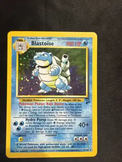 Blastoise 2/130 Holo Rare LP SWIRL - Base Set 2 - Pokemon TCG 2000 Vintage - Image 1