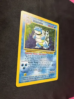 Blastoise 2/130 Holo Rare LP SWIRL - Base Set 2 - Pokemon TCG 2000 Vintage - Image 3