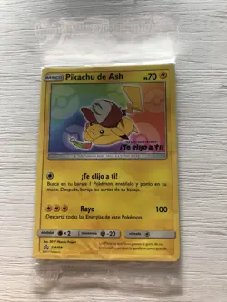 Pikachu de Ash Pokemon Card Movie Promo 2017 Sealed & New Spanish MINT - Image 1