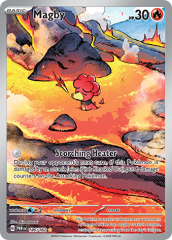 Magby 186 Paradox Rift Full Art Illustration Rare Near Mint Pokemon TCG - Image 1