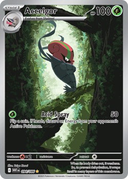 Accelgor 94 White Flare Illustration Rare Full Art Near Mint Pokemon TCG - Image 1