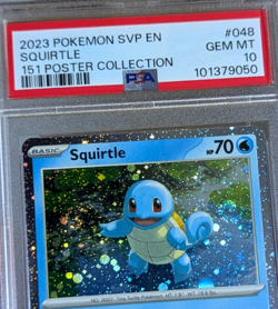 *DOUBLE SWIRL* 2023 POKEMON SVP EN-SV BSP #048 SQUIRTLE 151 POSTER COL. PSA 10 - Image 1