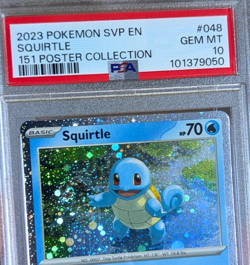 *DOUBLE SWIRL* 2023 POKEMON SVP EN-SV BSP #048 SQUIRTLE 151 POSTER COL. PSA 10 - Image 2