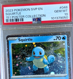 *DOUBLE SWIRL* 2023 POKEMON SVP EN-SV BSP #048 SQUIRTLE 151 POSTER COL. PSA 10 - Image 3
