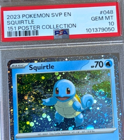 *DOUBLE SWIRL* 2023 POKEMON SVP EN-SV BSP #048 SQUIRTLE 151 POSTER COL. PSA 10 - Image 4