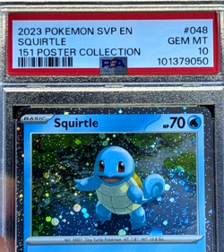 *DOUBLE SWIRL* 2023 POKEMON SVP EN-SV BSP #048 SQUIRTLE 151 POSTER COL. PSA 10 - Image 5
