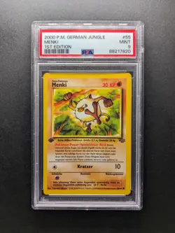 2000 Pokemon MENKI - 55/64 - 1. Edition - Jungle DE - PSA 9 - Image 1