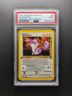 2000 Pokemon RATTFRATZ - 1. Edition - 66/82 - Team Rocket DE - PSA 9 - Image 1