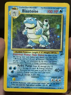 Pokemon Blastoise Base Set 2 Holo Rare 2/130 100 HP English - Image 3