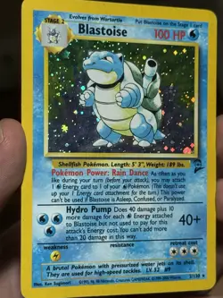 Pokemon Blastoise Base Set 2 Holo Rare 2/130 100 HP English - Image 4