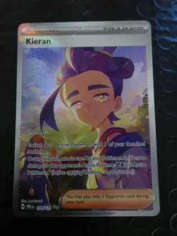 Pokemon TCG Prismatic Full Art Trainer Kieran 174/131 Holo Rare NM - Image 1