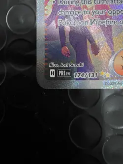 Pokemon TCG Prismatic Full Art Trainer Kieran 174/131 Holo Rare NM - Image 3