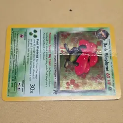 Dark Vileplume 13/82 Unlimited Holo Rare Team Rocket Pokemon Damaged - Image 4