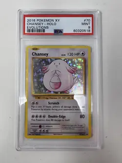 2016 Pokemon XY Evolutions Chansey Holo #70 PSA 9 - Image 1