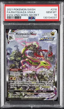 2021 POKEMON SWORD & SHIELD EVOLVING SKIES SECRET FULL ART/RAYQUAZA VMAX PSA 10 - Image 1