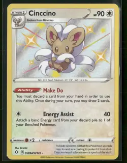 Cinccino SV094/SV122 Shiny Rare Shining Fates Shiny Vault Pokemon Holo Near Mint - Image 1
