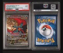 2025 POKEMON PRE-EN SPECIAL ILLUSTRATION RARE #162 ROARING MOON EX PSA 9 - Image 1