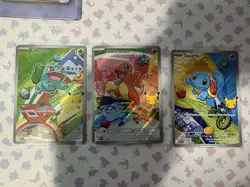 Pokemon TCG First Partner Illustration Collection Series 1 Kanto Gen 1 Starters - Image 1