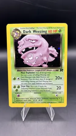Pokemon Dark Weezing TCG 14/82 Holo Unlimited Near Mint Team Rocket 2000 - Image 1